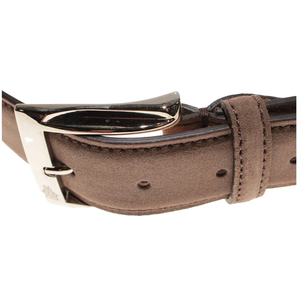 Di Bianco NWT Cut to Size Dress Belt In Solid Brown Suede Leather One Size